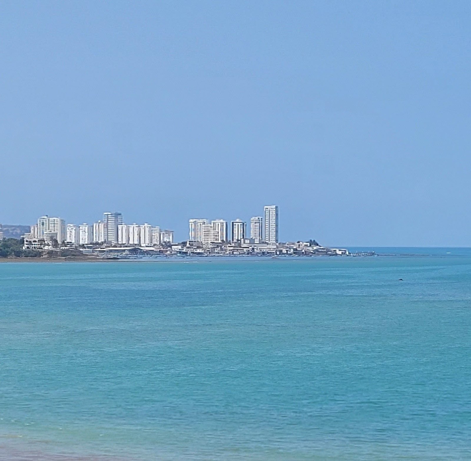 View of the Salinas coastline in Ecuador