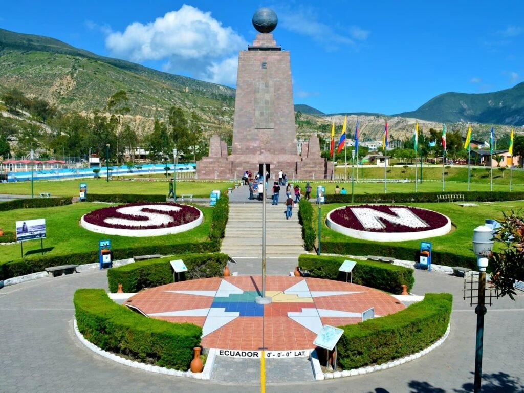 Mitad del Mundo monument near Quito, Ecuador