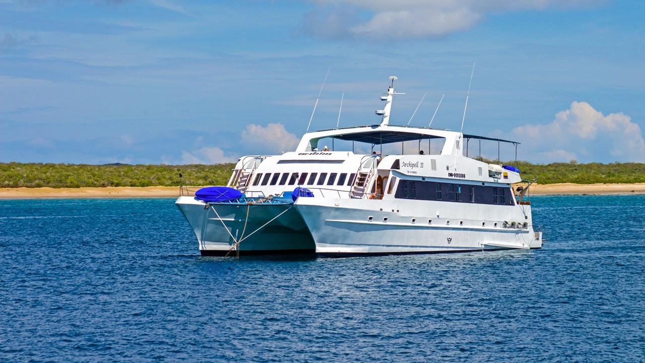 Galapagos cruise boat in Ecuador